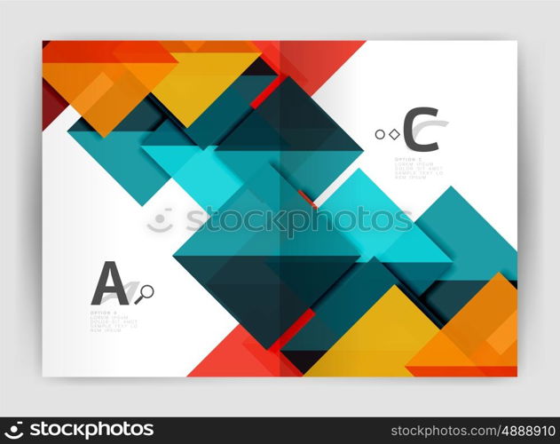 Print template modern elegant background triangle annual report. Vector design for workflow layout, diagram, number options or web design