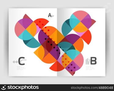 Print template modern elegant background triangle annual report. Vector design for workflow layout, diagram, number options or web design