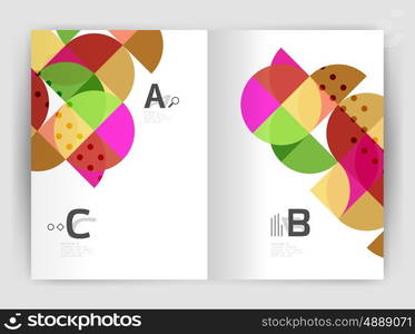 Print template modern elegant background triangle annual report. Vector design for workflow layout, diagram, number options or web design