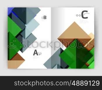 Print template modern elegant background triangle annual report. Vector design for workflow layout, diagram, number options or web design