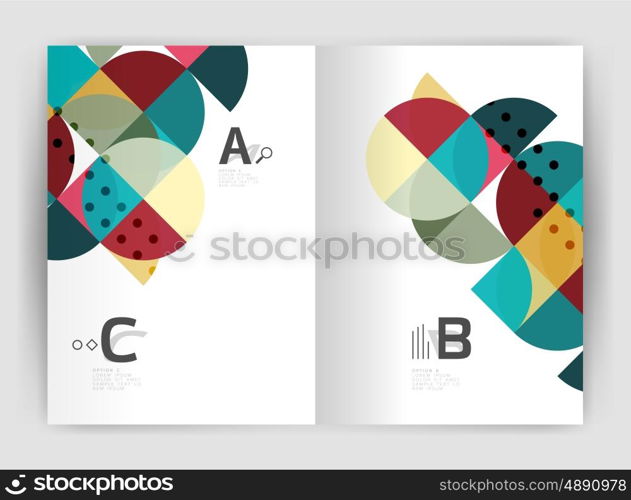 Print template modern elegant background triangle annual report. Vector design for workflow layout, diagram, number options or web design