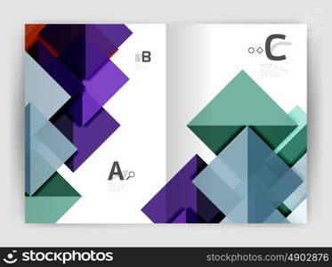 Print template modern elegant background triangle annual report. Vector design for workflow layout, diagram, number options or web design