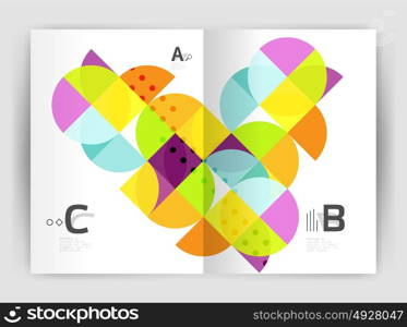 Print template modern elegant background triangle annual report. Print template modern elegant background triangle annual report. Vector design for workflow layout, diagram, number options or web design