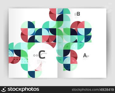 Print template modern elegant background triangle annual report. Print template modern elegant background triangle annual report. Vector design for workflow layout, diagram, number options or web design