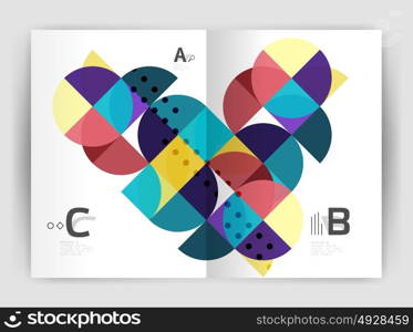 Print template modern elegant background triangle annual report. Print template modern elegant background triangle annual report. Vector design for workflow layout, diagram, number options or web design