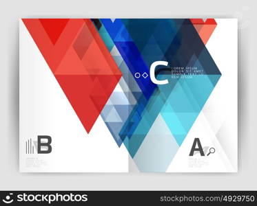 Print template modern elegant background triangle annual report. Print template modern elegant background triangle annual report. Vector design for workflow layout, diagram, number options or web design