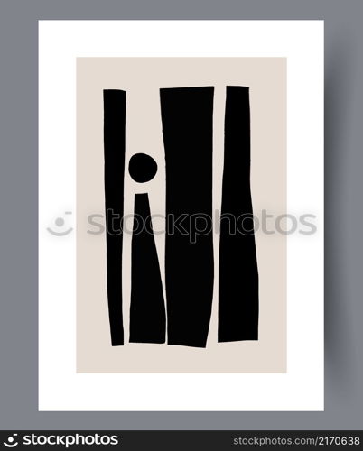 Printable wall art vector poster. Hand drawn minimalism design for scandinavian interior.. Printable wall art vector poster