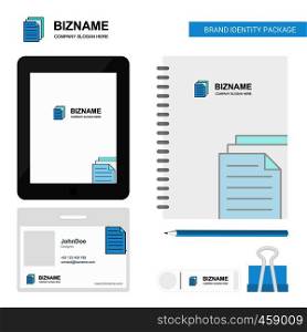 Printer Business Logo, Tab App, Diary PVC Employee Card and USB Brand Stationary Package Design Vector Template