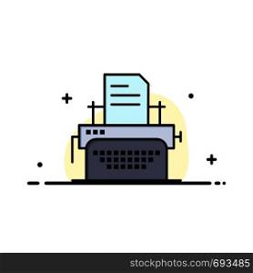 Printer, Fax, Print, Machine Business Logo Template. Flat Color