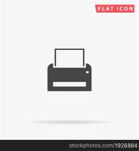 Printer flat vector icon. Hand drawn style design illustrations.. Printer flat vector icon