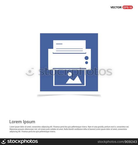 Printer icon - Blue photo Frame