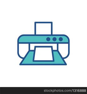 printer icon design, flat style icon collection
