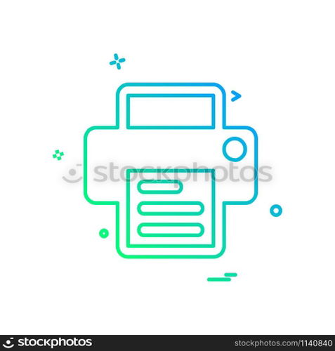 Printer icon design vector