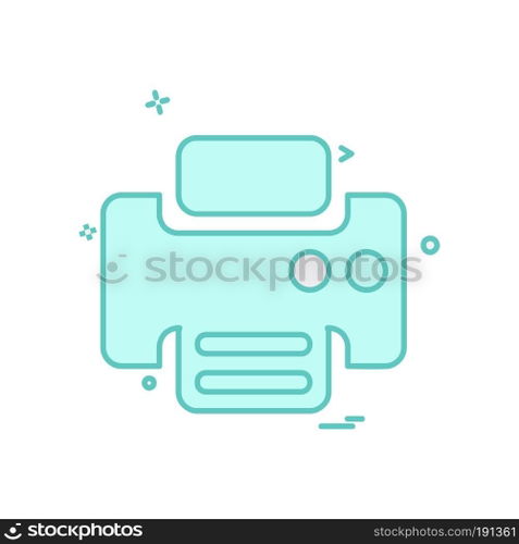 Printer icon design vector