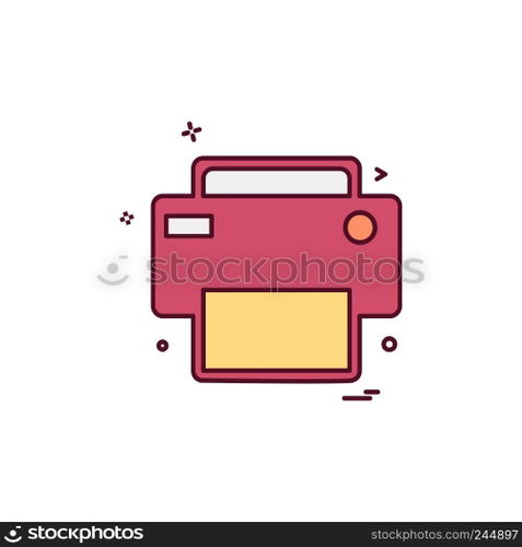 Printer icon design vector
