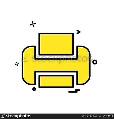 Printer icon design vector