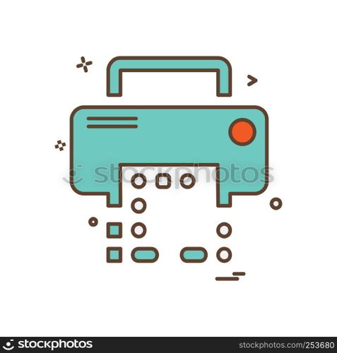 Printer icon design vector