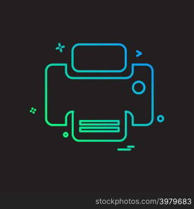 Printer icon design vector
