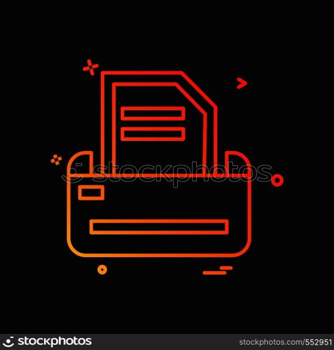Printer icon design vector