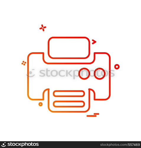 Printer icon design vector