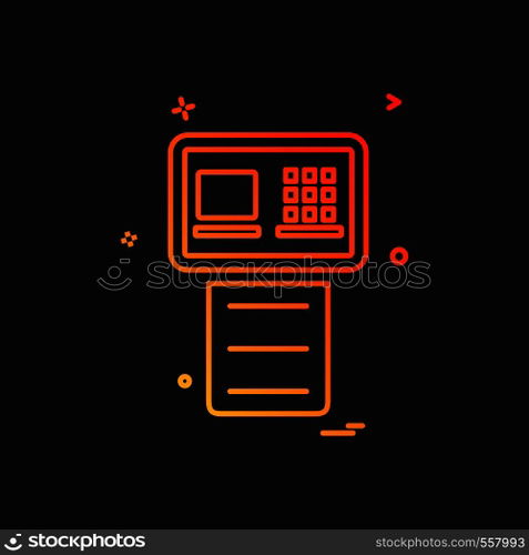 Printer icon design vector