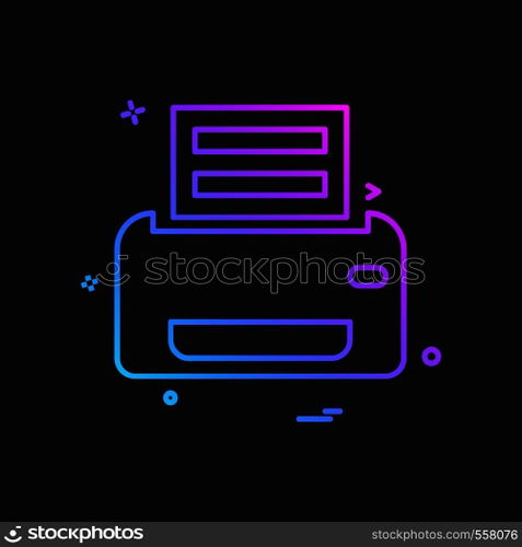 Printer icon design vector