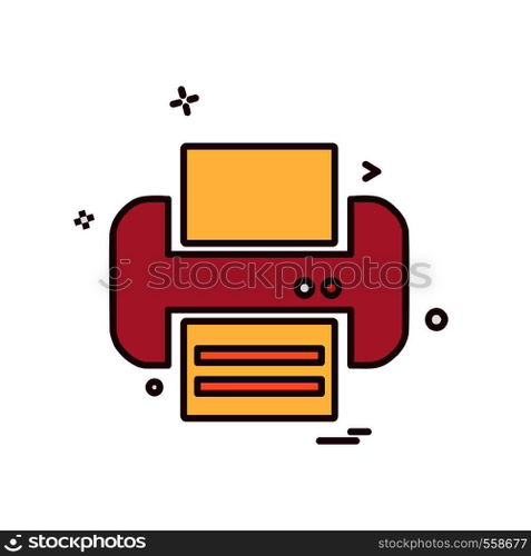 Printer icon design vector