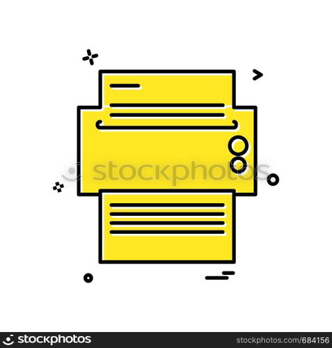 Printer icon design vector