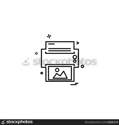 Printer icon design vector