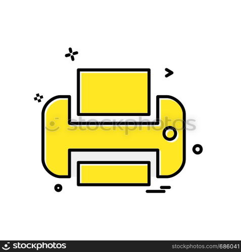 Printer icon design vector