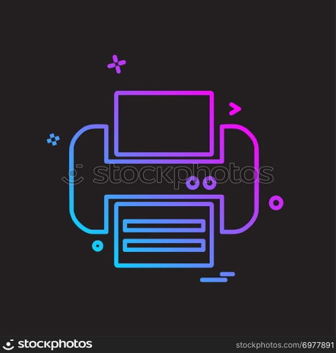 Printer icon design vector
