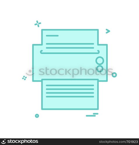 Printer icon design vector