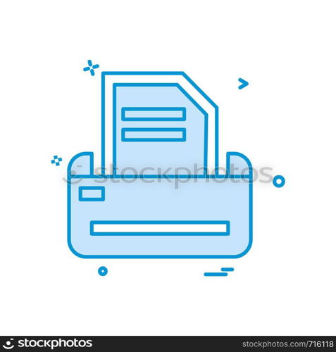 Printer icon design vector