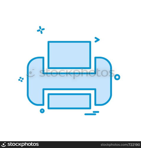 Printer icon design vector