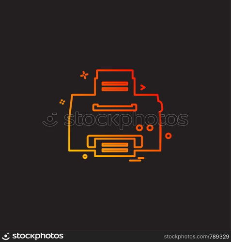 Printer icon design vector 
