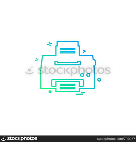 Printer icon design vector