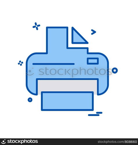 Printer icon design vector