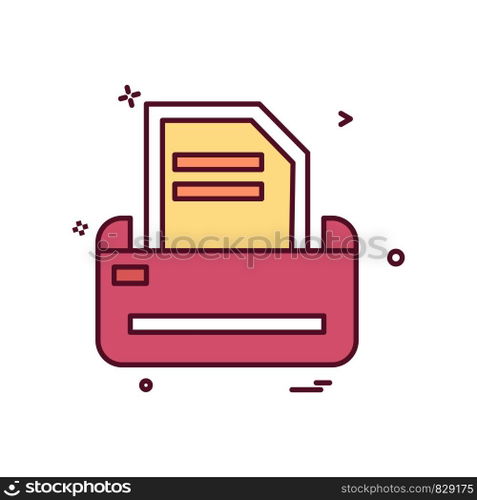 Printer icon design vector