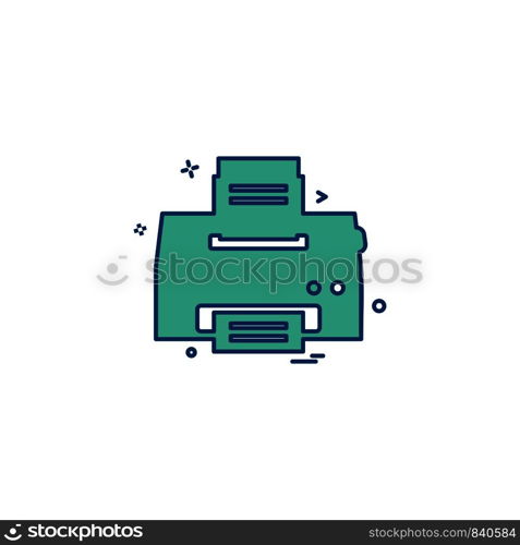 Printer icon design vector