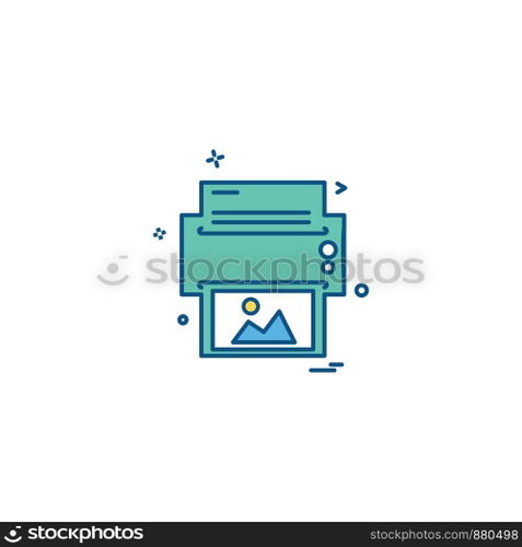 Printer icon design vector