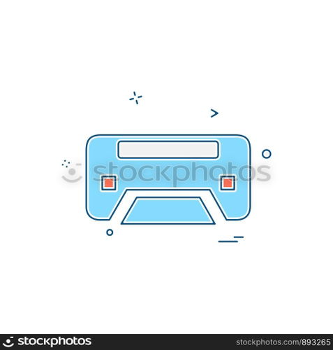 Printer icon design vector