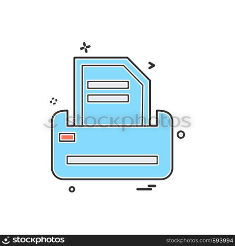 Printer icon design vector