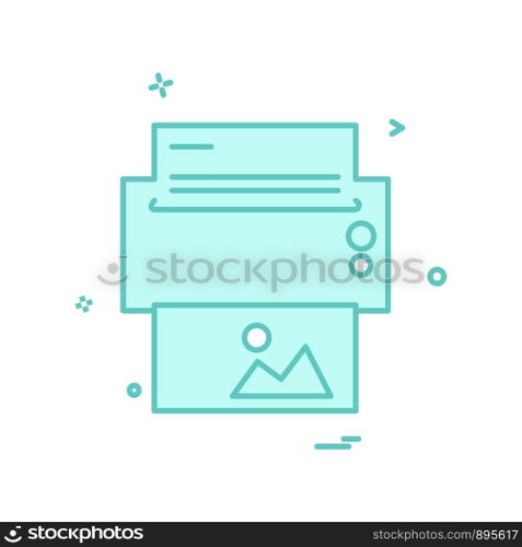 Printer icon design vector