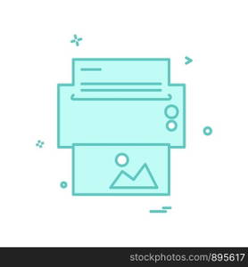Printer icon design vector