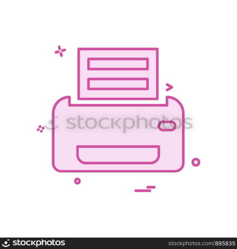 Printer icon design vector