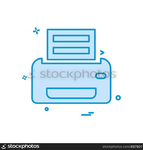 Printer icon design vector