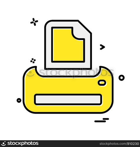 Printer icon design vector