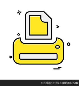 Printer icon design vector