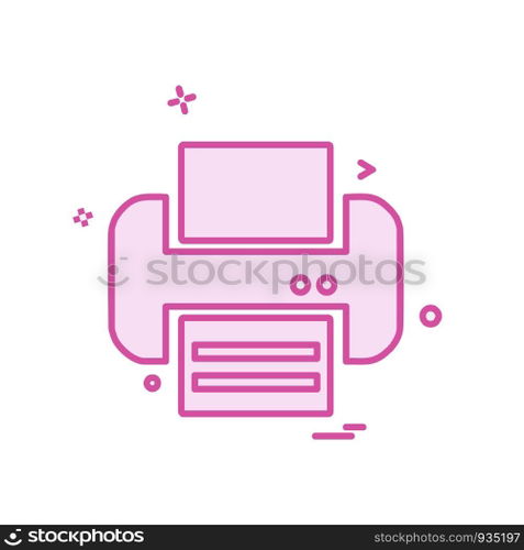 Printer icon design vector