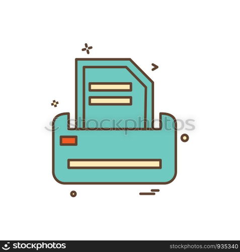 Printer icon design vector